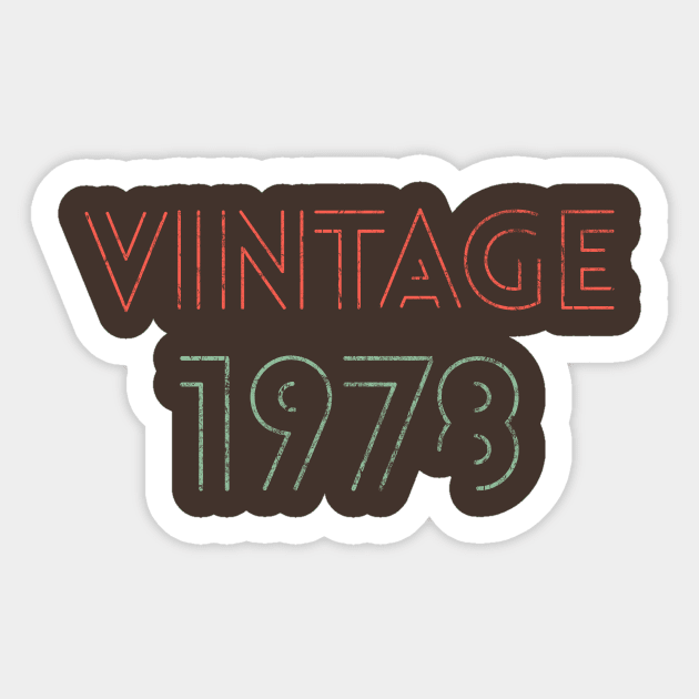 Vintage 1978 Birthday 40th Sticker by vladocar